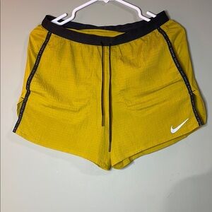 Nike Women's Yellow Athletic Shorts